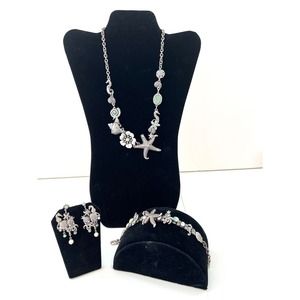 Mary DeMarco Jewelry Set Includes Necklace, Earrings and Bracelet